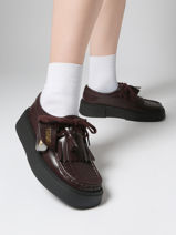 Derby Veterschoenen Torview Uit Leder Clarks Bruin women 26184948-vue-porte